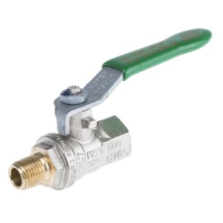 RS PRO Brass Threaded 2-Way BSPP Ball Valve 1/4 in Port Size, 41.4 bar Pressure, Steel Handle 141-7713