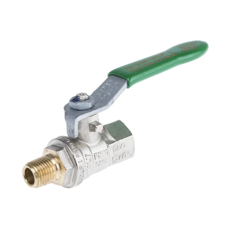 RS PRO Brass Threaded 2-Way BSPP Ball Valve 1/4 in Port Size, 41.4 bar Pressure, Steel Handle 141-7713