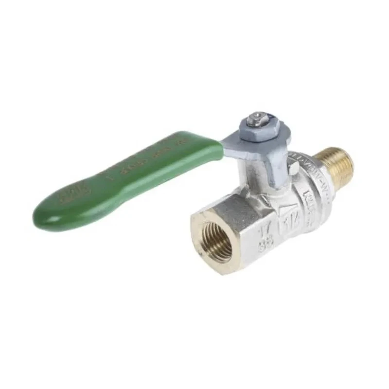 RS PRO Brass Threaded 2-Way BSPP Ball Valve 1/4 in Port Size, 41.4 bar Pressure, Steel Handle 141-7713