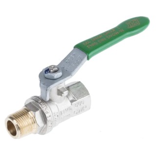 RS PRO Brass Threaded Ball Valve BSPP Inlet Size 1/4 to 2 in Outlet Size 3/8 in Steel Handle RS PRO 141-7714