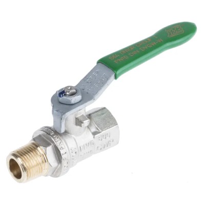 RS PRO Brass Threaded Ball Valve BSPP Inlet Size 1/4 to 2 in Outlet Size 3/8 in Steel Handle RS PRO 141-7714