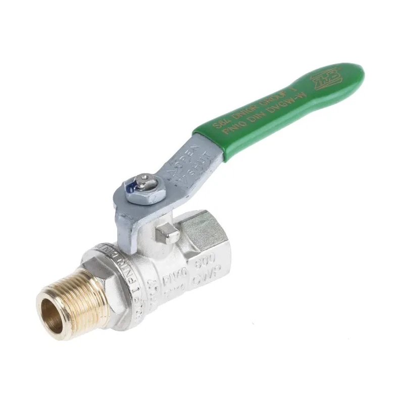 RS PRO Brass Threaded Ball Valve BSPP Inlet Size 1/4 to 2 in Outlet Size 3/8 in Steel Handle RS PRO 141-7714