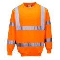 Portwest Orange Men's Hi Vis Sweatshirt Polyester Cotton EN20471 Class 3 141-7757