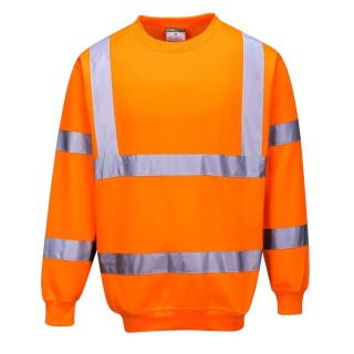 Portwest Orange Men's Hi Vis Sweatshirt Polyester Cotton EN20471 Class 3 141-7757