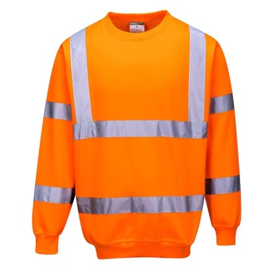 Portwest Orange Men's Hi Vis Sweatshirt Polyester Cotton EN20471 Class 3 141-7757