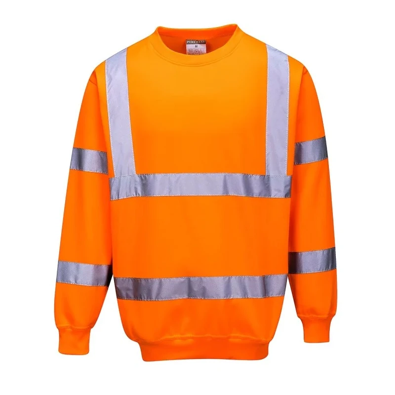 Portwest Orange Men's Hi Vis Sweatshirt Polyester Cotton EN20471 Class 3 141-7757