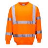 Portwest Orange Men's Hi Vis Sweatshirt Polyester Cotton EN20471 Class 3 141-7757