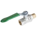 RS PRO Brass Threaded Ball Valve BSPP Inlet Size 1/4 to 2 in Outlet Size 3/8 in Steel Handle RS PRO 141-7714
