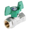 RS PRO Brass Threaded Ball Valve BSPP 1/4 to 2 in Inlet, 3/8 in Outlet, Steel Handle, Model 141-7722