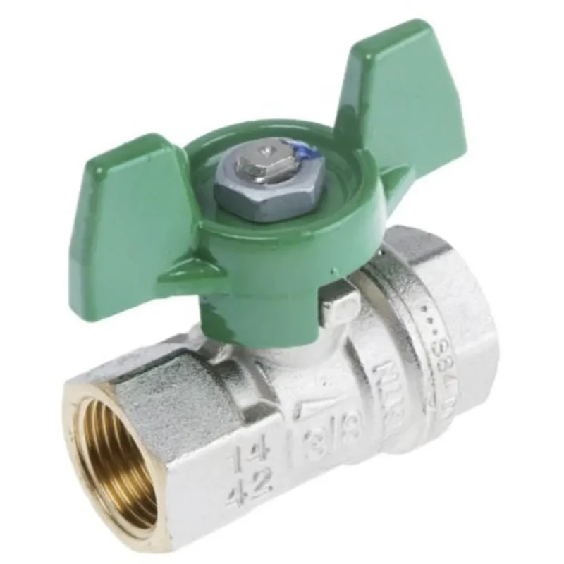 RS PRO Brass Threaded Ball Valve BSPP 1/4 to 2 in Inlet, 3/8 in Outlet, Steel Handle, Model 141-7722