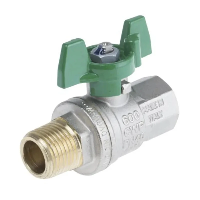 RS PRO Brass Threaded Ball Valve BSPP 1/4 to 2 in Inlet, 1/2 in Outlet Steel Handle Italy 141-7728