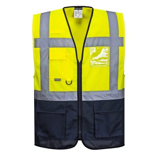 Portwest Yellow Zipper Hi Vis Vest Polyester 2XL 141-8176