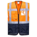 Portwest Orange Zipper Hi Vis Vest Polyester, 2XL 141-8292