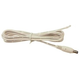 RS PRO 2.1 mm DC Plug to Unterminated Power Cord, 2 m, 16V, 2A, Black PVC Jacket 143-8928