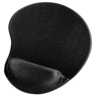 Hama Black Polyurethane Elastomer Memory Foam Lycra Styrene Butadiene Rubber Mouse Pad Wrist Rest 21mm Height 00054779