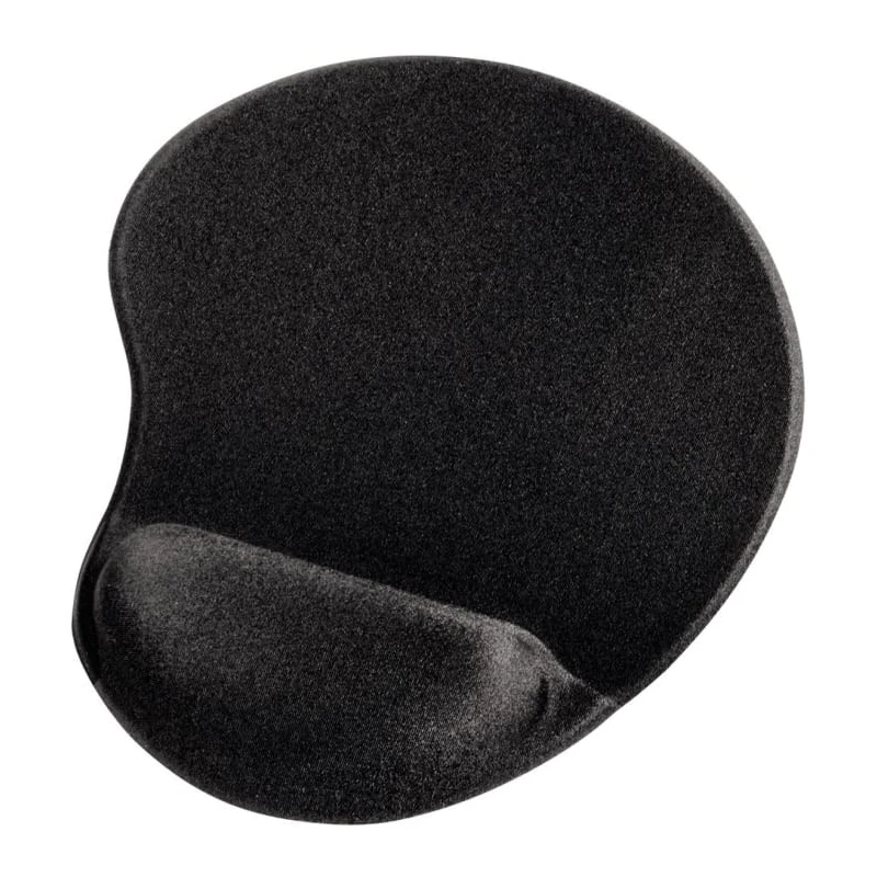 Hama Black Polyurethane Elastomer Memory Foam Lycra Styrene Butadiene Rubber Mouse Pad Wrist Rest 21mm Height 00054779
