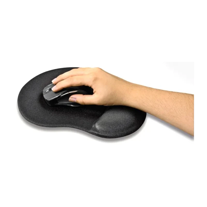 Hama Black Polyurethane Elastomer Memory Foam Lycra Styrene Butadiene Rubber Mouse Pad Wrist Rest 21mm Height 00054779