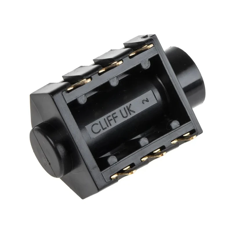 RS PRO 6.35 mm Panel Mount Female Stereo Jack Connector 3 Way Gold Plated Contact Silver Alloy 5A Solder Termination 143-8935