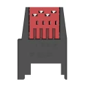 TE Connectivity 4-Way RITS Connector Female for Cable, 1 Row 1-1746741-4