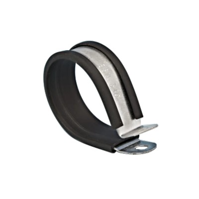 Jubilee Black Ethylene Propylene Diene Monomer Rubber Coated Mild Steel P-Clip 25 mm ID JPC025MS