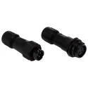 RS PRO Industrial Circular Connector 3 Contacts Cable Mount Miniature Plug Socket Male/Female IP68 IP68