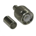Amphenol RF TNC Series Coaxial Connector Cable Male TNC, 50 Ω, Straight Body Crimp 122116