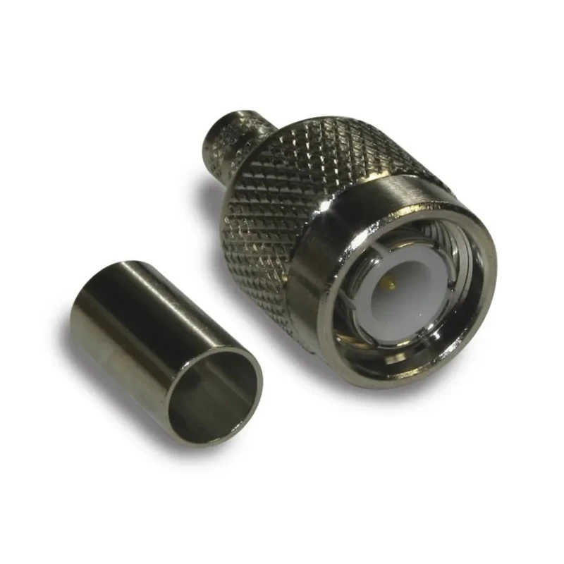 Amphenol RF TNC Series Coaxial Connector Cable Male TNC, 50 Ω, Straight Body Crimp 122116