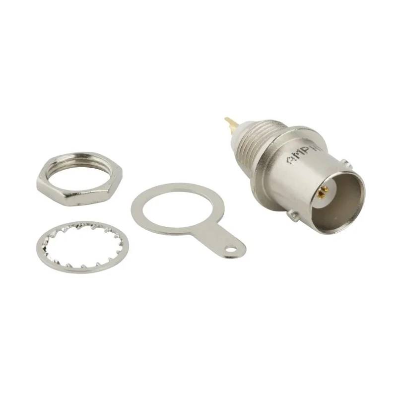 Amphenol RF BNC Series RF Connector Panel Mount Female BNC 50 Ω Straight Body Solder 031-221-RFX