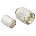 Amphenol RF UHF Series Coaxial Connector Cable Male UHF, Straight Body Crimp 083-8SP-RFX