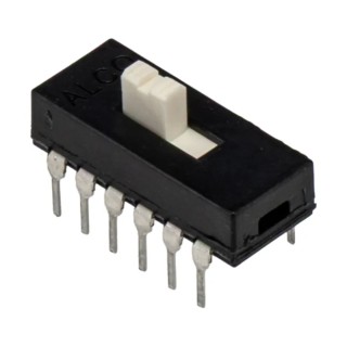 TE Connectivity PCB Slide Switch 4PDT Latching Nylon Actuator 300mA 115V AC ASE4204