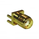Amphenol RF SMA Series Coaxial Connector Edge Female SMA, 50 Ω, Straight Body Solder 132322