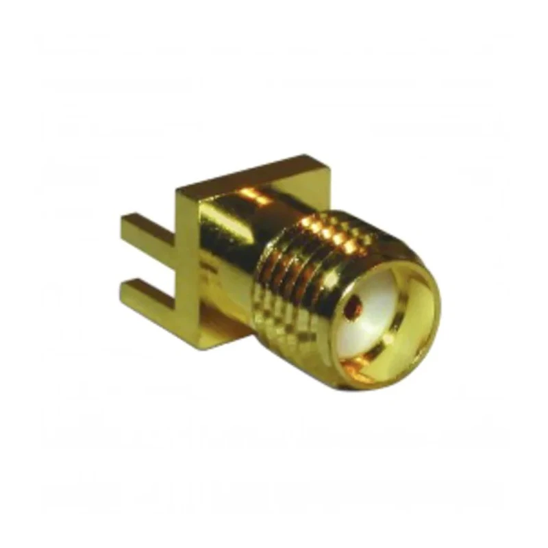 Amphenol RF SMA Series Coaxial Connector Edge Female SMA, 50 Ω, Straight Body Solder 132322