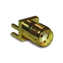 Amphenol RF SMA Series Coaxial Connector Edge Female SMA, 50 Ω, Straight Body Solder 132322