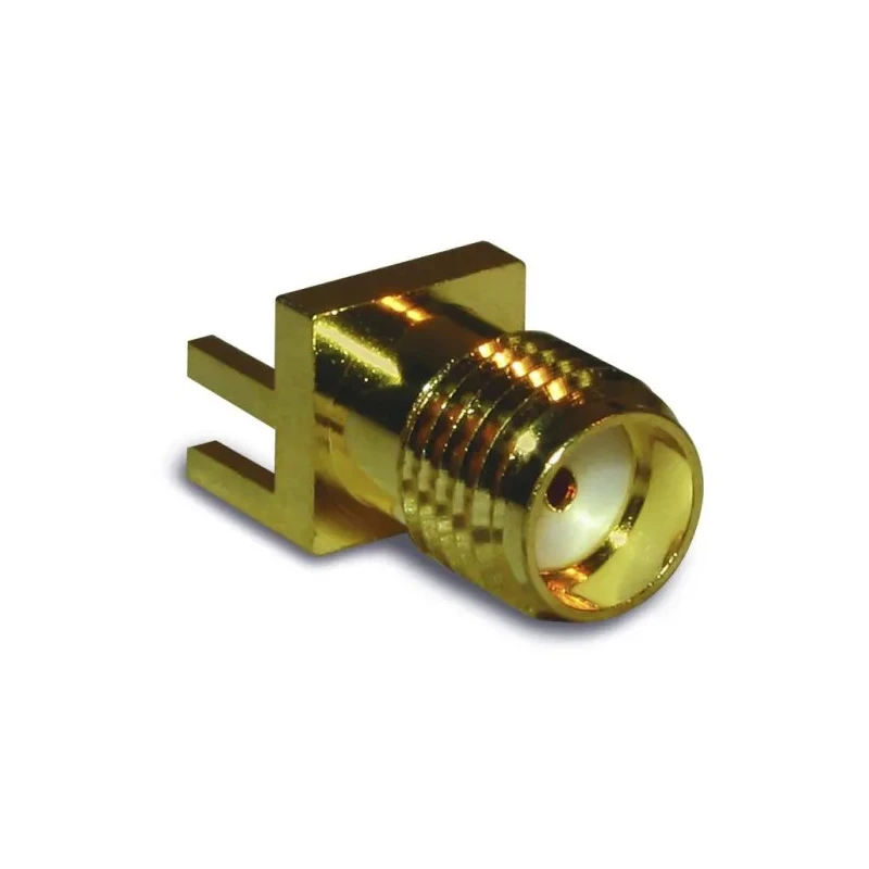 Amphenol RF SMA Series Coaxial Connector Edge Female SMA, 50 Ω, Straight Body Solder 132322