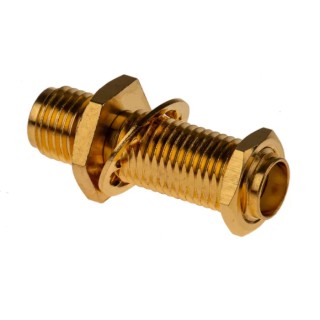 Amphenol RF SMA Series Coaxial Connector Panel Mount Female SMA, 50 Ω, Straight Body Solder 132170