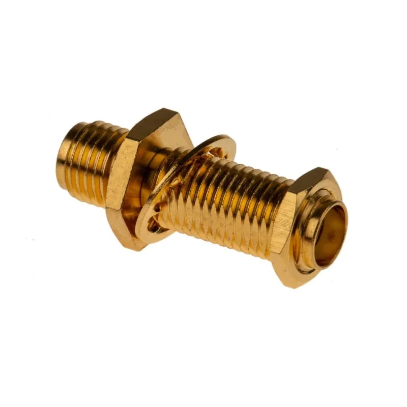 Amphenol RF SMA Series Coaxial Connector Panel Mount Female SMA, 50 Ω, Straight Body Solder 132170
