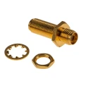Amphenol RF SMA Series Coaxial Connector Panel Mount Female SMA, 50 Ω, Straight Body Solder 132170