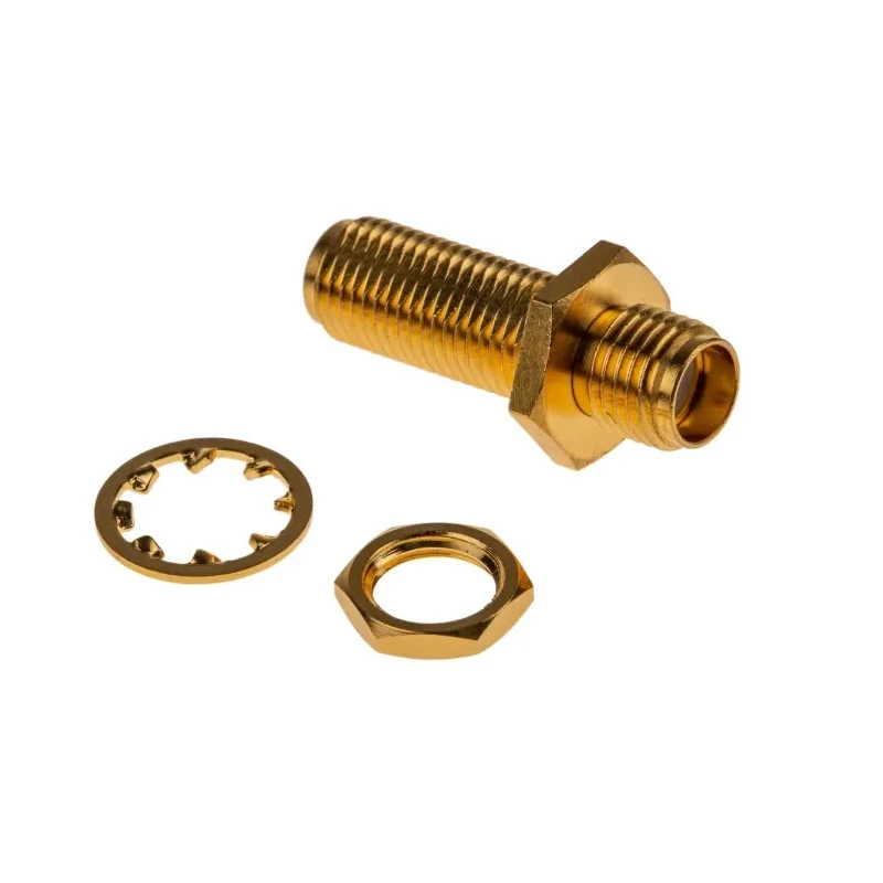 Amphenol RF SMA Series Coaxial Connector Panel Mount Female SMA, 50 Ω, Straight Body Solder 132170