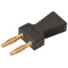 Staubli KS2 Jumper Straight Male Black Closed Top 2 Way 1 Row 6 mm Pitch 33V 10A 63.9352-21