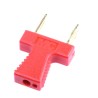 Staubli KS2 Jumper Straight Male Red Closed Top 2 Way 1 Row 12 mm Pitch 63.9354-22