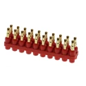 Staubli Straight Panel PCB Socket, 20-Contact, 2 Row, 6 mm Pitch, Gold Plating, 10A, 70V 63.9356-22