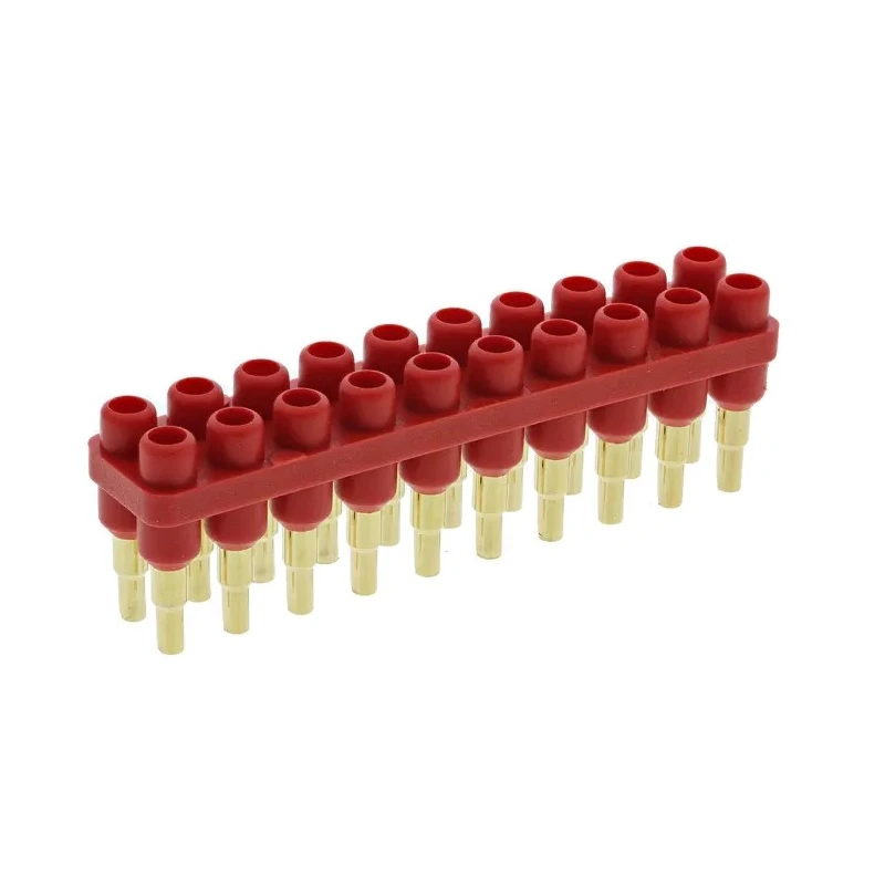 Staubli Straight Panel PCB Socket, 20-Contact, 2 Row, 6 mm Pitch, Gold Plating, 10A, 70V 63.9356-22