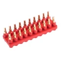 Staubli Straight Panel PCB Socket 20-Contact 2 Row 12 mm Pitch Gold Plated Female Contact 10A 70V 63.9358-22