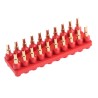 Staubli Straight Panel PCB Socket 20-Contact 2 Row 12 mm Pitch Gold Plated Female Contact 10A 70V 63.9358-22