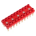 Staubli Straight Panel PCB Socket 20-Contact 2 Row 12 mm Pitch Gold Plated Female Contact 10A 70V 63.9358-22