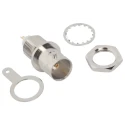 Amphenol RF Coaxial Connector Panel Mount Female BNC, 75 Ω, Straight Body Solder 112427