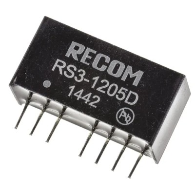 Recom DC/DC Converter, 5V Output, -5V, 18V DC Input, 3W Power, Through Hole SIP8 Package RS3-1205D