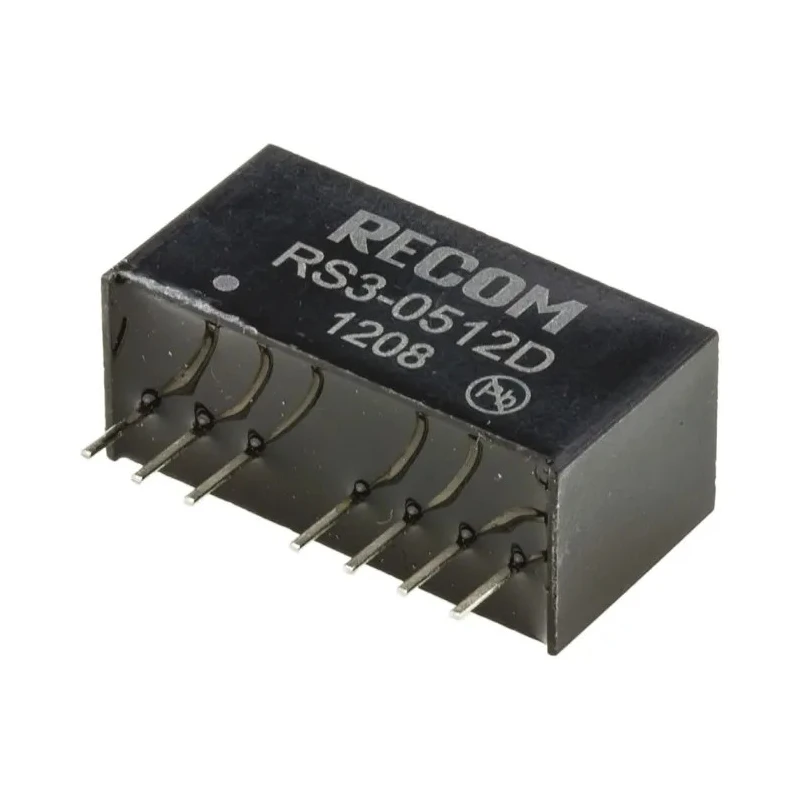 Recom DC/DC Converter SIP8 Package 12V ±12V Output, 9V/4.5V Input, 3W, Through Hole Mount RS3-0512D