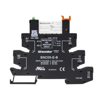 RS PRO Electromechanical Interface Relay DIN Rail Mount 48V AC/DC Coil SPDT 8A 144-1580