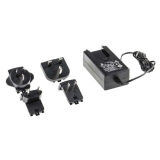 RS PRO 30W 24V DC Output Centre Positive AC/DC Adapter with Universal Plug and 2.1 x 5.5 x 12 mm Connector 144-0957